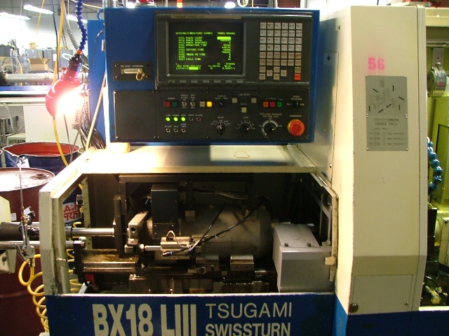 Tsugami Swiss Turn CNC BS18 Front view control BX18